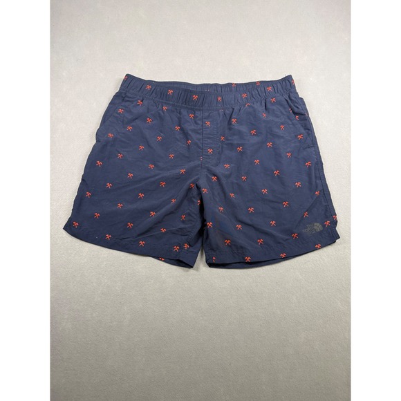 The North Face Other - The North Face Mens Class V Water Shorts Navy Orange Ice Axe Print Large L